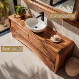 Avenra Flow Solid Wood Bathroom Vanity with Drawers - Timberustic Freestanding Bathroom Vanity with Drawers