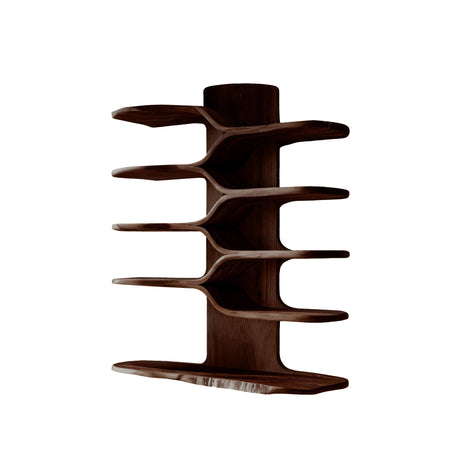 Avenra Live Edge Solid Wood Floating Kitchen Shelf Dark Walnut - Timberustic Kitchen Island