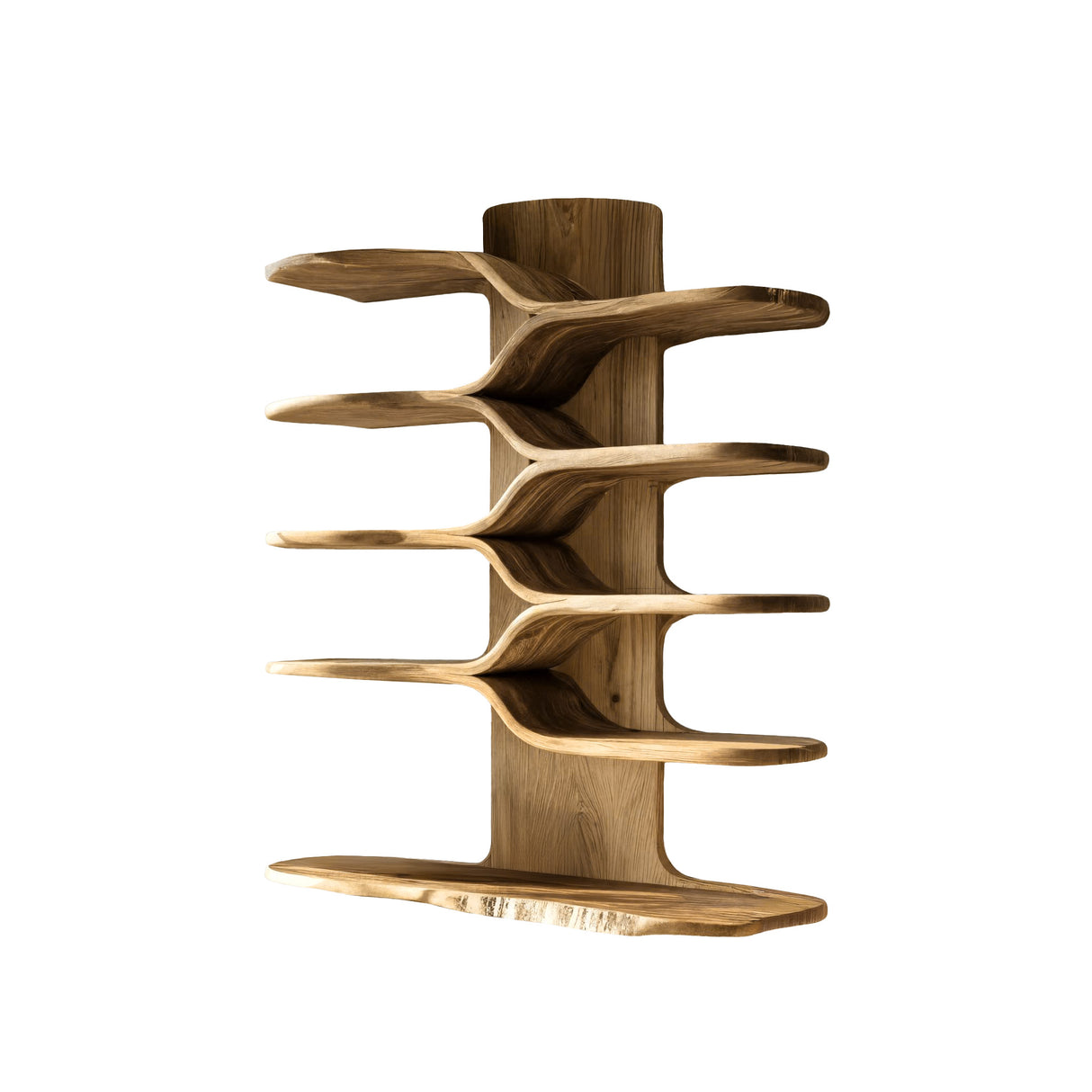 Avenra Live Edge Solid Wood Floating Kitchen Shelf Natural Oak - Timberustic Kitchen Island