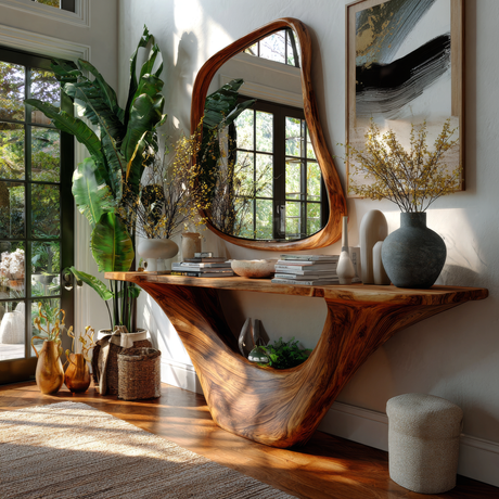 Averelle Sculpted Solid Wood Console Table - Timberustic Console Table