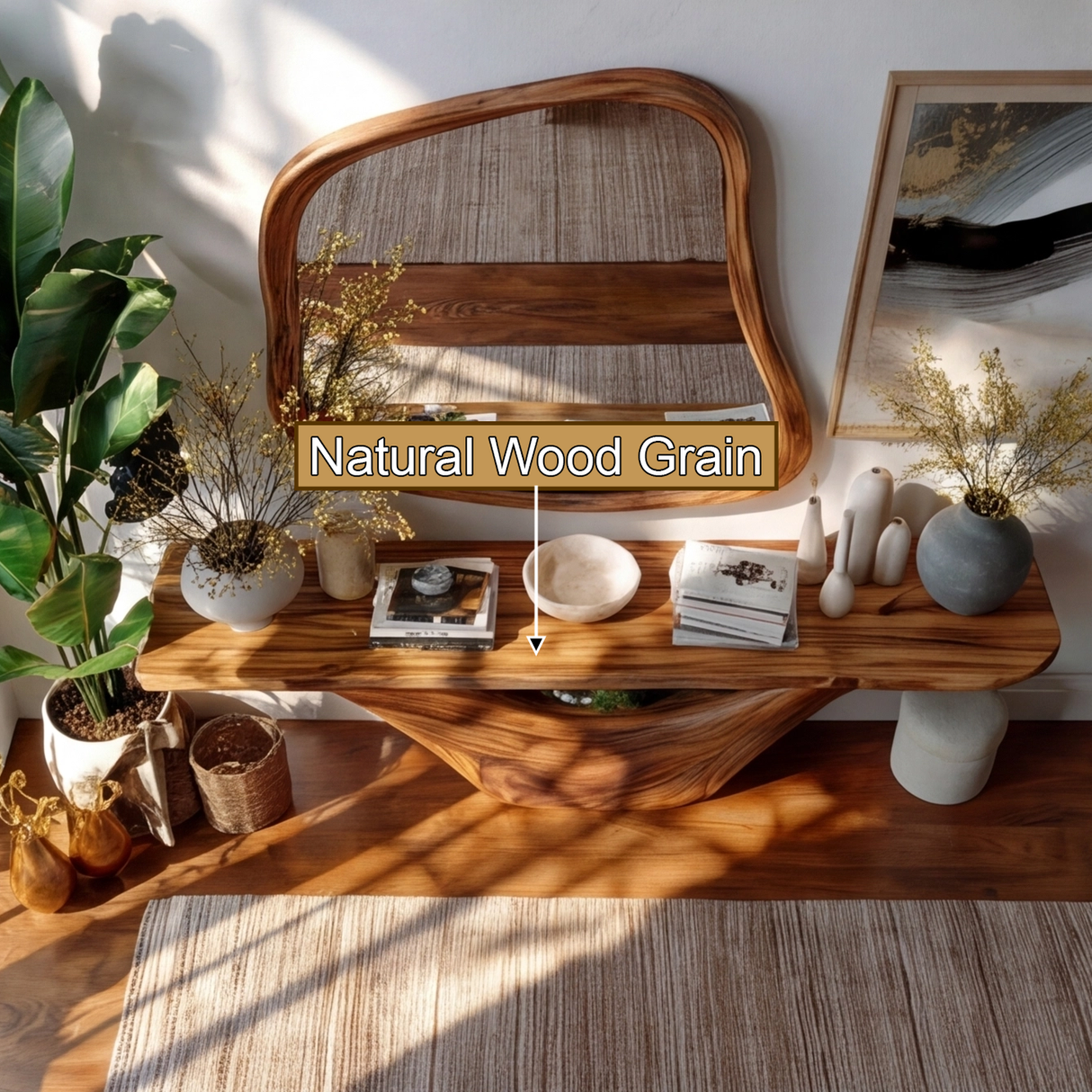 Averelle Sculpted Solid Wood Console Table - Timberustic Console Table