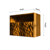 Averin Ripple Solid Wood Floating Bathroom Cabinet