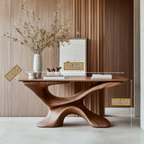 Averion Sculpted Solid Wood Console Table - Timberustic Console Table
