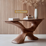 Averion Sculpted Solid Wood Console Table - Timberustic Console Table
