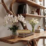 Averion Sculpted Solid Wood Console Table with Shelves - Timberustic Console Table with Shelves