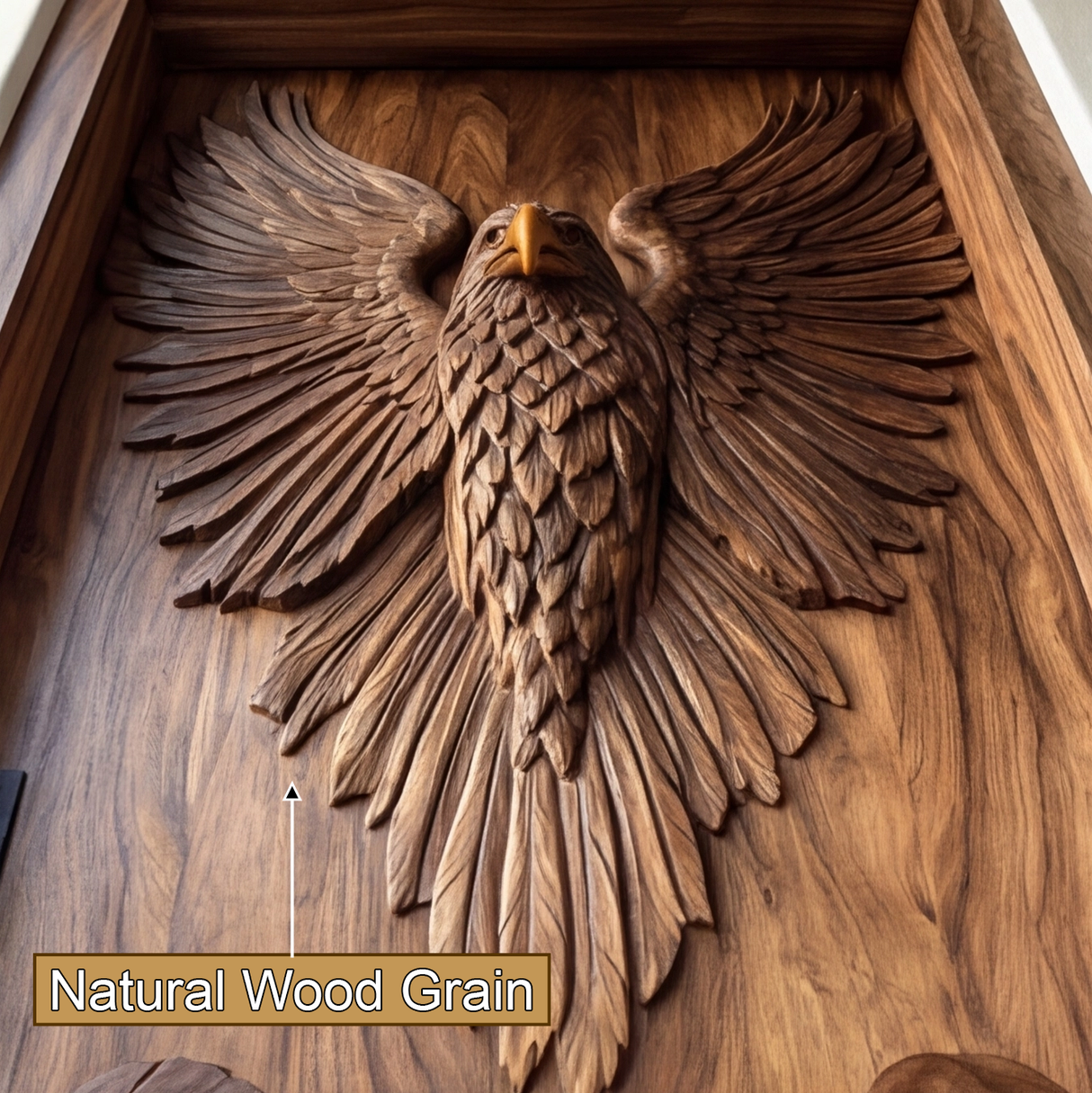 Averion Sculpted Solid Wood Rectangular Single Door - Timberustic Door