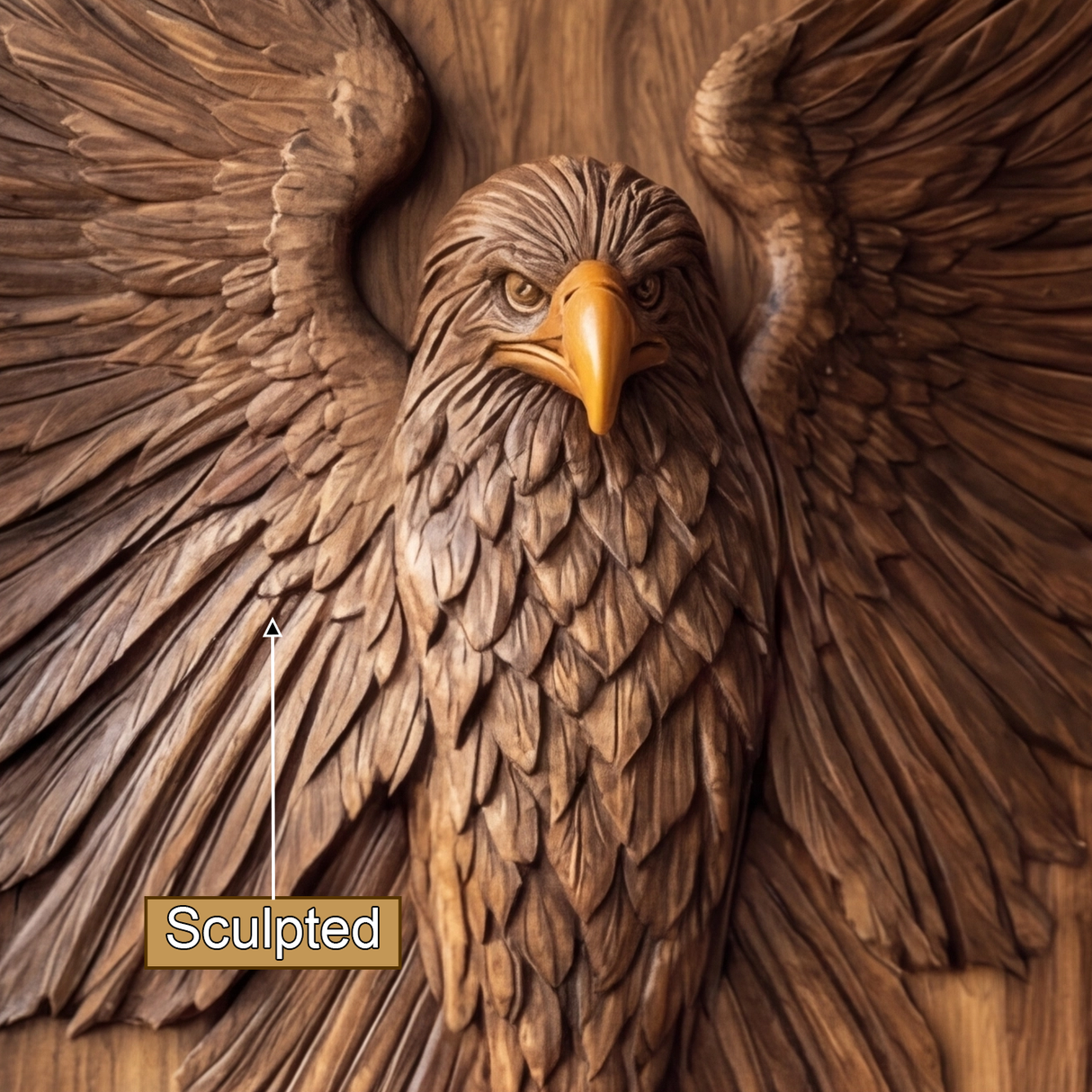 Averion Sculpted Solid Wood Rectangular Single Door - Timberustic Door