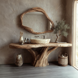 Averis Treeform Solid Wood Freestanding Bathroom Vanity SPA182674 - Timberustic Freestanding Bathroom Vanity