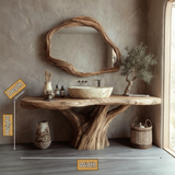 Averis Treeform Solid Wood Freestanding Bathroom Vanity SPA182674 - Timberustic Freestanding Bathroom Vanity