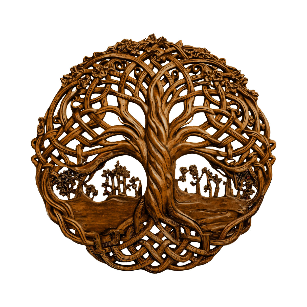 Eryndal Handcrafted Solid Wood Wall Art Brown - Timberustic Wall Art