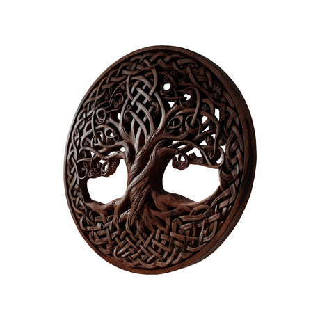 Averlyn Solid Wood Sculpted Wall Art Dark Walnut - Timberustic Wall Art