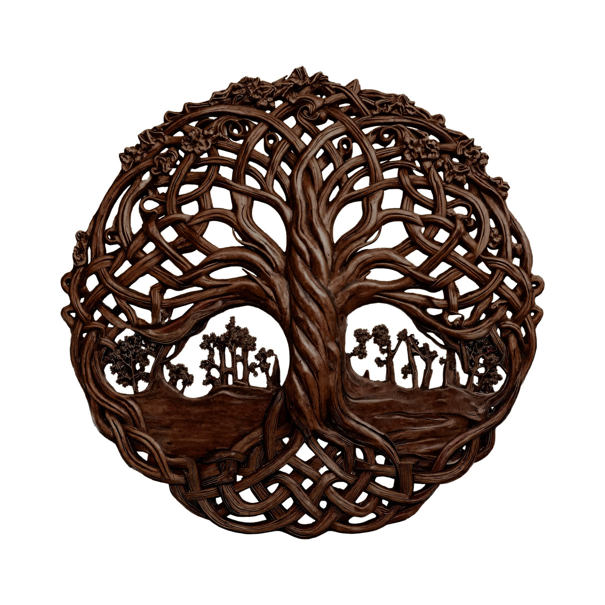 Eryndal Handcrafted Solid Wood Wall Art Dark Walnut - Timberustic Wall Art