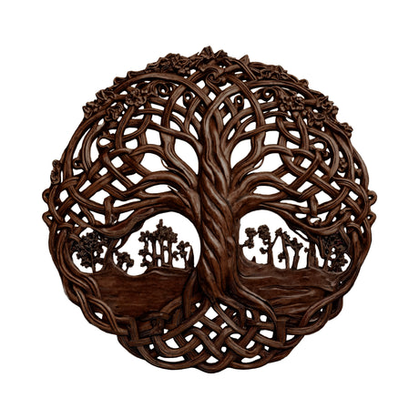 Eryndal Handcrafted Solid Wood Wall Art Dark Walnut - Timberustic Wall Art