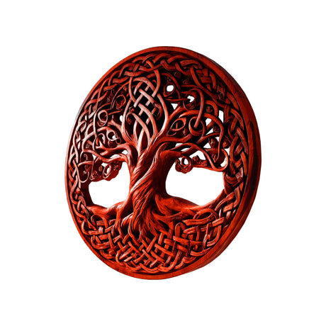 Averlyn Solid Wood Sculpted Wall Art Mahogany - Timberustic Wall Art