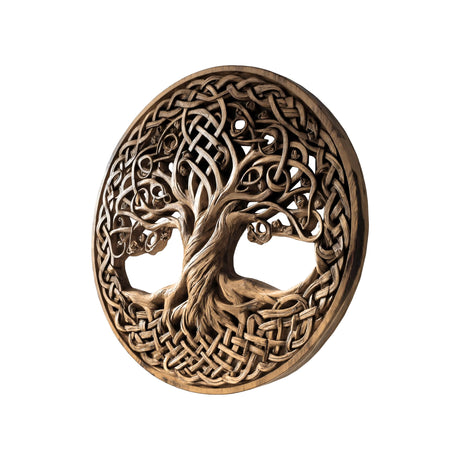 Averlyn Solid Wood Sculpted Wall Art Natural Oak - Timberustic Wall Art