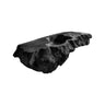Averon Organic Carved Solid Wood Floating Bathroom Vanity with Integrated Sink Black - Timberustic Floating Bathroom Vanity with Integrated Sink