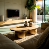 Averon Round Solid Wood Coffee Table - Timberustic Coffee Table