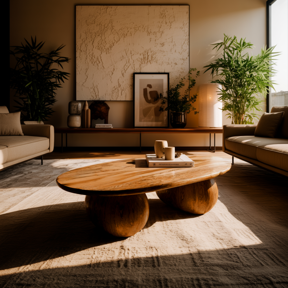 Averon Round Solid Wood Coffee Table - Timberustic Coffee Table