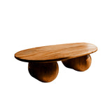 Averon Round Solid Wood Coffee Table Brown - Timberustic Coffee Table