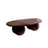 Averon Round Solid Wood Coffee Table Dark Walnut - Timberustic Coffee Table