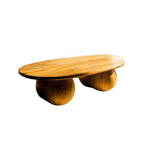 Averon Round Solid Wood Coffee Table Teak - Timberustic Coffee Table