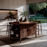 Averon Solid Wood Kitchen Island with Storage - Timberustic Kitchen Island
