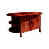 Averon Solid Wood Kitchen Island with Storage Mahogany - Timberustic Kitchen Island