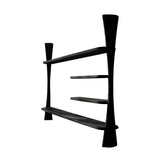 Averon Solid Wood TV Console with Shelves Black - Timberustic TV Console with Shelfs