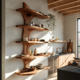 Averon Trunk Flow Floating Kitchen Shelf - Timberustic Floating Kitchen Shelf