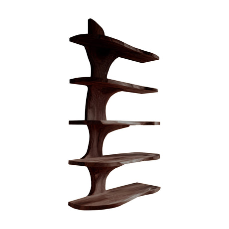 Averon Trunk Flow Floating Kitchen Shelf Dark Walnut - Timberustic Floating Kitchen Shelf