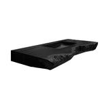 Averra Live Edge Solid Wood Floating Bathroom Vanity with Integrated Sink Black - Timberustic Floating Bathroom Vanity with Integrated Sink