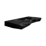 Averra Live Edge Solid Wood Floating Bathroom Vanity with Integrated Sink Black - Timberustic Floating Bathroom Vanity with Integrated Sink