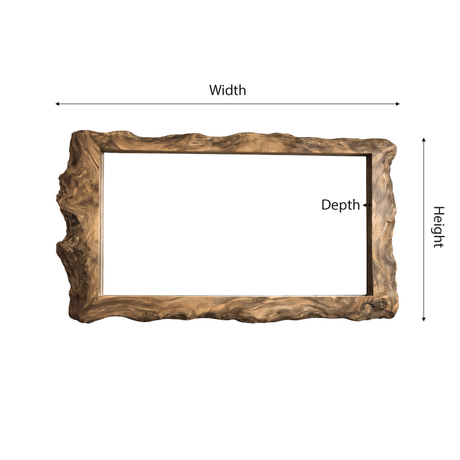 Averra Live Edge Solid Wood Mirror Frame - Timberustic Mirror
