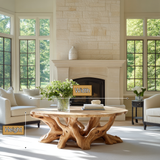 Averyn Handcrafted Solid Wood Coffee Table SPA395894