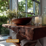 Avrelis Live Edge Solid Wood Floating Bathroom Vanity SPA900423 - Timberustic Floating Bathroom Vanity
