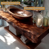 Avrelis Live Edge Solid Wood Floating Bathroom Vanity SPA900423 - Timberustic Floating Bathroom Vanity