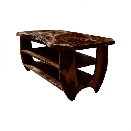 Belorin Edge Solid Wood Kitchen Island Dark Walnut - Timberustic Kitchen Island