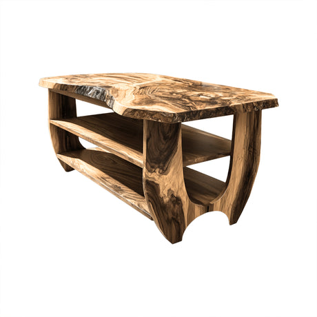 Belorin Edge Solid Wood Kitchen Island Natural Oak - Timberustic Kitchen Island