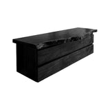 Velmora Live Edge Solid Wood Floating Bathroom Vanity with Drawers Black - Timberustic Floating Bathroom Vanity With Drawers