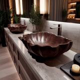 Bloomcrest Sculpted Solid Wood Vessel Sink