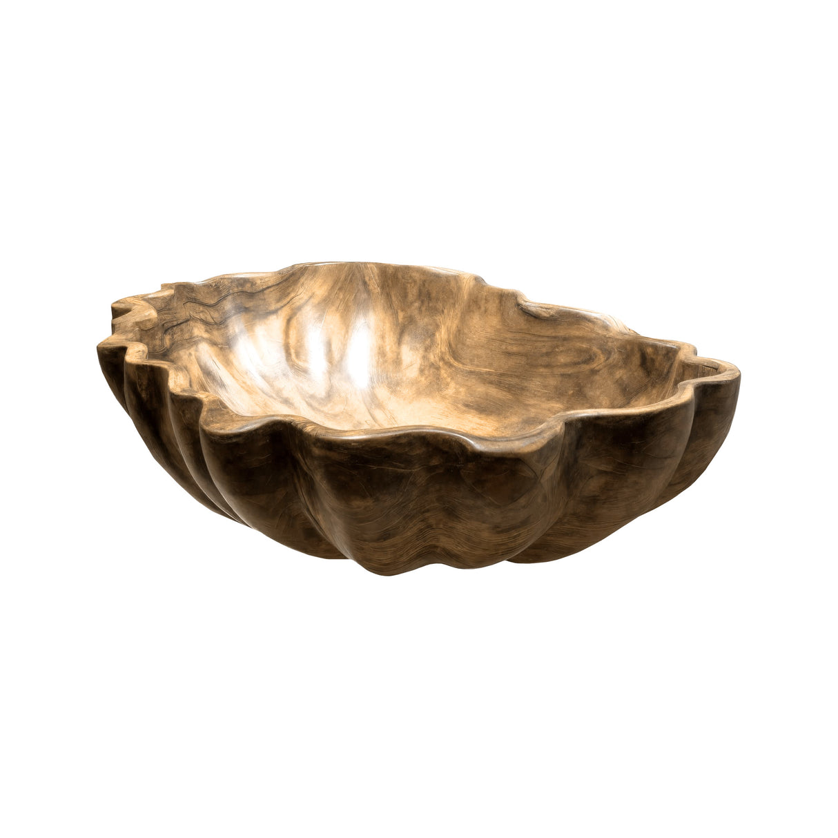 Bloomcrest Sculpted Solid Wood Vessel Sink