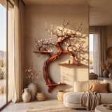 Blossomere Handcrafted Solid Wood Tree-Inspired Bookshelf