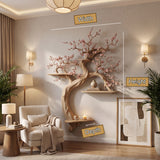 Blossomere Handcrafted Solid Wood Tree-Inspired Bookshelf