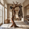Bramblecrest Handcrafted Sculpted Solid Wood Tree Coat Rack
