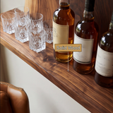 Bramblecrest Live Edge Handcrafted Floating Wine Shelf SPA240318 - Timberustic Floating Wine Shelf
