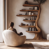 Bramblehart Sculpted Solid Wood Tree Bookshelf - Timberustic Tree Bookshelf
