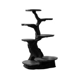 Branched Sculpted Solid Wood Tree-Inspired Cat Tree Shelf Black - Timberustic Tree-Inspired Cat Tree Shelf