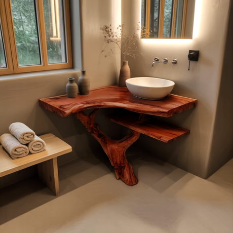Branchform Solid Wood Corner Bathroom Vanity