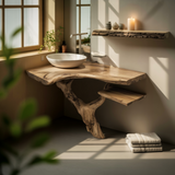 Branchform Solid Wood Corner Bathroom Vanity