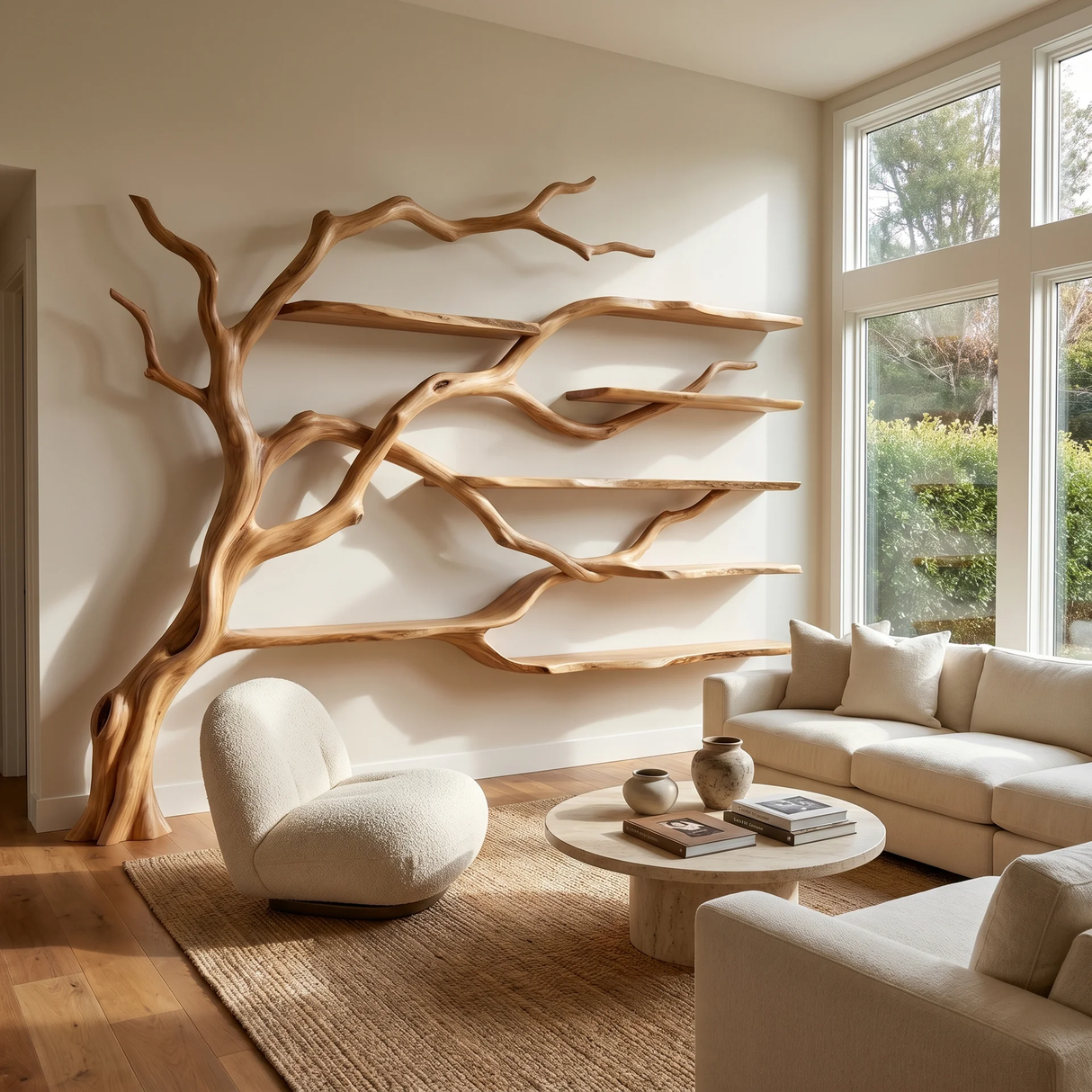Branchmere Handcrafted Solid Wood Tree Bookshelf